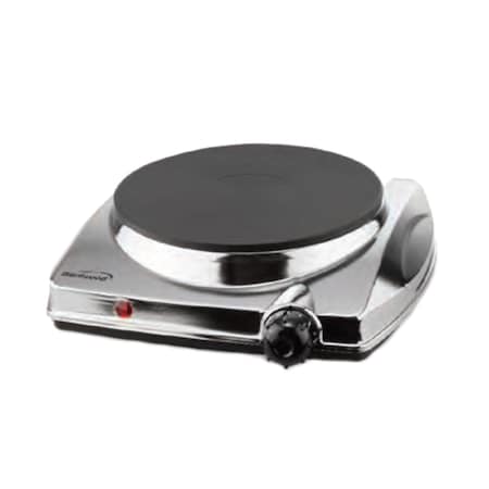 Brentwood Appliances Electric 1000 Watt Single Hotplate, Chrome TS337